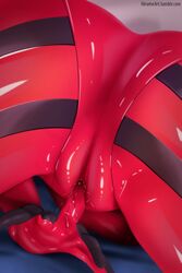 asuka_langley_sohryu bodysuit close-up clothed_masturbation clothing female female_only fingering fingering_through_clothes hirume masturbation neon_genesis_evangelion plugsuit shiny skin_tight tagme