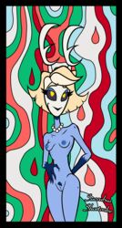 antlers blonde_hair breasts female hair horn humanoid mature_(disambiguation) mature_female monster pearl_necklace pussy slim smile solo succubusshortcake wendigo