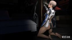 1girls 3d alien animated ass barefoot cora_harper fellatio female mass_effect mass_effect_andromeda no_sound on_knees penis video weebstank white_hair