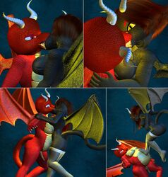 3d anthro deedonis dragon female flying futanari inflation intersex moira_(deedonis) scalie sex