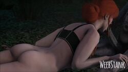 1girls 1monster 3d animated ass cd_projekt_red fellatio lingerie monster nekker no_sound red_hair the_witcher the_witcher_(series) the_witcher_2 the_witcher_3:_wild_hunt triss_merigold video weebstank