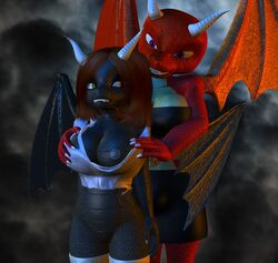 3d anthro deedonis dragon female futanari intersex moira_(deedonis) scalie