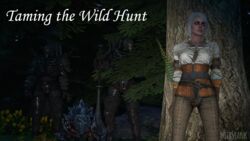 1girls 1monster 2boys 3d cd_projekt_red ciri comic female hound_(wild_hunt) imlerith male monster the_witcher_(series) the_witcher_3:_wild_hunt weebstank white_hair wild_hunt