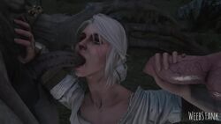 1girls 3d animated cd_projekt_red ciri fellatio green_eyes handjob katakan monster no_sound scar the_witcher_(series) the_witcher_3:_wild_hunt vampire video weebstank white_hair