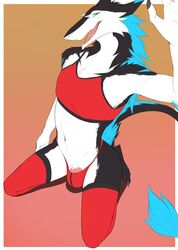 bulge clothing male male_focus male_only no_humans sergal solo underwear valde victoriano_the_chief