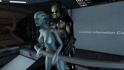 3d asari crossover interspecies mass_effect predator_(franchise) sex shiala yautja