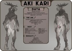 2018 aki_(disambiguation) anthro antlers apawcalyptic ass balls cervine erection fur hi_res horn humanoid_penis male mammal nude penis reindeer simple_background smile solo