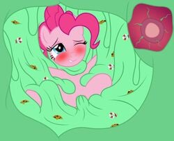 badumsquish biting_lip blue_eyes blush candy candy_cane cookie cum equine female food food_play friendship_is_magic goo_(disambiguation) horse impregnation interspecies lying mammal my_little_pony on_back one_eye_closed ovum penetration pinkie_pie_(mlp) pony pudding sex slime sperm_cell spread_legs spreading straight_hair vaginal_penetration wink