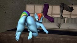 3d animated anthro ass ass_up big_butt breasts cdv elkaola equine female friendship_is_magic furry horse looking_back mammal my_little_pony nude pony pussy rainbow_dash_(mlp) straight_hair under_boob