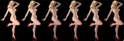 1girls 3d artist_name bare_shoulders big_breasts blonde_hair blue_eyes breasts busty curvy erect_nipple erect_nipples eyelashes female female_only front_view high_heels hourglass_figure human leg_lift leg_up lipstick long_hair looking_at_viewer makeup naked naked_footwear naked_heels nipples nude original_character pose posing pubes pubic_hair red_lipstick reflection siliconaya simple_background solo standing voluptuous wide_hips yellow_hair