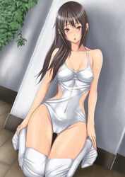 black_hair blush breasts female female long_hair muffin muffin_(sirumeria) pussy solo wet