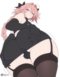 1boy 2d ai_assisted ai_generated armwear ass ass_focus astolfo_(fate) balls big_ass blush comic comic_panel comic_strip dizzyarts embarrassed english excited fate/apocrypha fate/grand_order fate_(series) femboy femboy_focus feminine_male flat_chest light-skinned_male male male_only otoko_no_ko otokonoko pink_eyes pink_hair pov_eye_contact solo spread_ass uncensored white_background