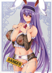 1futa alternate_eye_color animal_ears bangs bare_shoulders black_bra blue_background blush border bow bow_panties bra breasts brown_eyes bunny_ears censored cowboy_shot detached_collar detached_sleeves eyebrows_visible_through_hair frilled_bra frilled_sleeves frills futa_only futanari garter_belt groin hair_between_eyes hairband hands_up highres hijikawa_arashi intersex large_breasts long_hair looking_at_viewer navel necktie nipples outside_border panties purple_hair purple_hairband red_bow red_neckwear reisen_udongein_inaba scan see-through shiny shiny_skin side-tie_panties smile solo standing steepled_fingers stomach thighhighs thighs touhou underwear very_long_hair white_border white_legwear white_panties