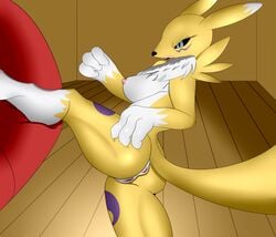 2018 anthro anus ass breasts canine claws darell-sama digimon digimon_(species) ero_kitsune_(artist) female fur hi_res mammal nipples nude open_mouth pussy renamon solo