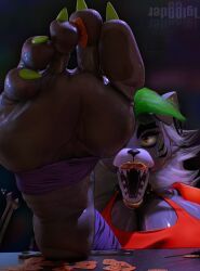 3d artist_request big_feet five_nights_at_freddy's five_nights_at_freddy's:_security_breach foot_fetish roxanne_wolf_(fnaf) solo