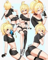 1girls ass bare_belly bare_shoulders belly belly_button black_shorts blonde blonde_female blonde_hair blondie brat bratty_correction cute cute_face felt_(re:zero) goth goth_girl imminent_sex looking_at_viewer multiple_images needs_rape petite petite_body petite_breasts petite_female petite_girl petite_tits re:zero_kara_hajimeru_isekai_seikatsu red_eyes seducing seducing_viewer seduction seductive seductive_body seductive_eyes seductive_gaze seductive_look seductive_pose sexy sexy_body sexy_female short_hair suggestive suggestive_look suggestive_pose suggestive_posing suggestive_smile waligner wanting_sex