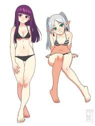2d 2d_(artwork) 2d_artwork 2girls above_view adult adult_female almost_naked almost_nude anime anime_character arm_behind_back arm_support ass_visible_from_the_front ass_visible_through_thighs background bare_arms bare_belly bare_calves bare_chest bare_hands bare_hips bare_knees bare_legs bare_midriff bare_navel bare_shoulders bare_skin bare_thighs bare_toes barefoot belly belly_button big_boobs big_breasts bikini bikini_bottom bikini_only bikini_top black_bikini black_bikini_bottom black_bikini_top black_swimsuit black_swimwear blank_background blunt_bangs breasts busty busty_female busty_girl calves cleavage closed_mouth_smile collarbone crossed_ankles crossed_legs crossed_legs_(standing) curvaceous curvaceous_body curvaceous_female curvaceous_figure curvaceous_hips curvy curvy_body curvy_female curvy_figure curvy_hips digital digital_art digital_drawing digital_drawing_(artwork) digital_media digital_media_(artwork) drawing earrings elf elf_ear elf_ears elf_female elf_girl exposed exposed_arms exposed_belly exposed_chest exposed_hips exposed_legs exposed_midriff exposed_navel exposed_shoulders exposed_skin exposed_thighs exposed_toes eye-level_view eyebrows_visible_through_hair fanart feet female female_focus female_only female_protagonist fern_(sousou_no_frieren) fingernails fingers frieren from_above from_above_view from_front front_view full_body full_body_view gilf grandma granny green-eyed_female green_eyes groin halterneck hand_behind_back hand_on_leg hand_on_own_leg hand_on_own_thigh hand_on_thigh head_tilt high-angle_shot high-angle_view high_angle high_angle_view hourglass_figure huge_boobs huge_breasts inguinal_crease inguinal_ligament knee_up knees large_boobs large_breasts lean_figure legs legs_crossed long_hair looking_at_viewer looking_up looking_up_at_viewer madhouse mage manga_character mature mature_female mature_woman midriff monotone_background mostly_nude multiple_females multiple_girls naked naked_female naked_woman narrow_waist navel nearly_nude no_shoes nude nude_female nudity old_female one_color_background overhead_view parted_bangs plain_background plump_breasts pointy_ears portrait posing posing_for_the_viewer posing_naked posing_nude practically_nude purple-eyed_female purple-haired_female purple_eyebrows purple_eyes purple_hair shoulders sidelocks silver-haired_female silver_eyebrows silver_hair silver_hair_female slender_body slender_waist slim_female slim_waist small_breasts smile smiley_face smiling smiling_at_viewer solid_color_background sousou_no_frieren standing string_bikini striped_bikini striped_bikini_bottom striped_bikini_top striped_swimsuit striped_swimwear swimsuit swimwear thigh_gap thighs tilted_head toes top_down_view touching_leg touching_thigh watcher_hollow white-haired_female white_background white_bikini white_bikini_bottom white_bikini_top white_eyebrows white_hair white_pupils white_swimsuit white_swimwear wide_hips woman