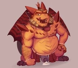 balls bedroom_eyes claws dragon dripping erection foreskin frill half-closed_eyes horn humanoid_penis jewelry licking licking_lips looking_at_viewer magnus_(spyro) male male_only musclegut muscular naughty_face necklace open_mouth overweight overweight_male penis precum scalie seductive sharp_teeth simple_background solo spectral-bat spikes spyro_reignited_trilogy spyro_the_dragon teeth toe_claws tongue tongue_out uncut video_games wings