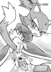 anus big_clitoris blaze_the_cat blush clitoris crotchless erect_clitoris female fingering looking_back masturbation monochrome pussy rubbing_clitoris solo sonic_(series) spread_pussy tojyo torn_clothes torn_pants