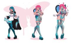 1girls 2017 absurd_res absurdres animal_humanoid arthropod big_breasts big_lips bimbo bimbofication blue_hair breast_expansion breast_grab breasts bug_girl butterfly_wings cameltoe clothed clothing digital_media_(artwork) erect_nipples erection_under_clothes fairy female female_only footwear hair heart helixjack hi_res high_heels high_resolution highres human human_to_humanoid humanoid insect_humanoid insects large_breasts legwear lepidopteran lips long_hair looking_down maid maid_uniform mammal monster_girl nipples original pigeon-toed pigeon_toed pink_hair red_eyes red_hair rubber see-through sequence shoes solo standing stockings surprise tagme thighhighs transformation uniform western white_background wings