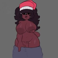 black_eyes breasts breasts_out brown_body brown_nipples brown_skin clothing female female_only fluxxyboyowo friday_night_funkin friday_night_funkin_mod girlfriend_(friday_night_funkin) lullaby_girlfriend_(fnf_redesign) pubes puffy_nipples puffy_pussy sexy sexy_body sexy_female