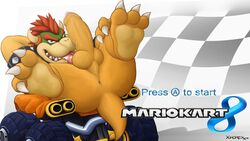 1boy 2018 3_toes anthro anthrofied anus ass balls big_penis bowser butt claws cum cum_on_tongue dat_ass dilf erection eyebrows father feet hair hand_behind_head horn horns humanoid_penis king koopa looking_at_viewer lying male male_only mario_(series) mario_kart mario_kart_8 nintendo nude on_back parent partially_retracted_foreskin penis perineum precum presenting presenting_anus presenting_hindquarters rear_view red_eyes red_hair reptile royal_rod royalty scales scalie sharp_teeth short_tail smile solo spread_legs spreading tail testicles thick thick_thighs toe_claws toes tongue tongue_out turtle uncut vehicle veiny veiny_penis video_games villain wide_hips ximorexx yellow_scales