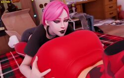 2girls 3d 3d_animation animated ass ass_grab ass_in_face ass_smothering ass_sniffing ass_worship belethop big_ass bubble_ass bubble_butt butt_worship closed_eyes clothing female female/female female_focus female_only fortnite grabbing_ass haze_(fortnite) huge_ass large_ass large_butt pink_hair ruby_(fortnite) smothering_ass sniffing_ass submissive_female tagme thick_ass video worship yuri