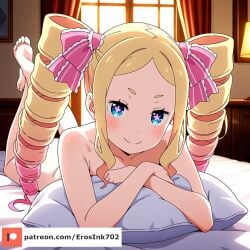 1boy 1girl ai_generated anus artist_name ass ass_grab beatrice_(re:zero) blonde_hair blue_eyes blush bookshelf breast_sucking breasts censored cowgirl_position crown cum cum_in_pussy deep_skin drill_hair eroslnk702 fur_trim girl_on_top hair_ribbon heart hetero hi_res high_quality high_resolution large_breasts long_hair looking_at_viewer looking_back mini_crown nipples open_mouth patreon patreon_link patreon_logo patreon_username penis pussy pussy_juice re:zero_kara_hajimeru_isekai_seikatsu ribbon seductive sex sexy striped striped_legwear symbol-shaped_pupils thighhighs twin_drills twintails uncensored vaginal