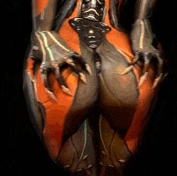 1girls 3d animated ass_grab big_ass butt rear_view skin_tight valkyr_(warframe) warframe wattchewant