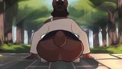 16:9 2025 animated anthro anus ass ass_focus backseat balls big_ass big_butt blowing_bubblegum bottomless bottomwear bovid_horn brown_body brown_fur bubble_gum butt_focus caprine_horn choker clothed clothing crouching day dipstick_ears ear_markings ears_up exhibitionism eyewear falling_leaves fart fart_fetish farting farting_at_viewer farts farts_by_cutsiewun:3 flaccid flaccid_penis footwear frame_by_frame fur furry furry_female furry_only genitals glasses grass gynomorph hair hair_bun hi_res horn intersex jewelry jumping leaf leg_band looking_at_viewer looking_back looking_back_at_viewer looking_through looking_through_legs looking_through_legs_at_viewer markings miniskirt multicolored_ears music necklace off_shoulder outside penis perineum plant popping popping_bubble presenting presenting_hindquarters presenting_penis public public_exposure public_nudity ram_horn round_ass round_butt round_glasses scut_tail shoes short_playtime short_tail signature skirt smile sneakers solo sound sound_warning spikedmauler spikedmauler_(fursona) spread_legs spreading sweater tagme tail thick_thighs topwear tree trees video widescreen