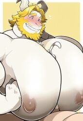 ai_generated asgore_dreemurr bara big_breasts big_pecs civitai huge_breasts huge_pecs hyper hyper_breasts hyper_pecs male male_breasts male_only male_paizuri paizuri pecjob undertale undertale_(series)