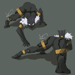 artist_request ass black_bodysuit black_panther_(marvel) bodysuit butt female female_only from_behind marvel marvel_tokon:_fighting_souls shuri_(marvel)