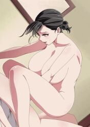 1boy 1girls animated_gif areolae ass awakoto_awakotoya awakotodayo black_hair bouncing_ass bouncing_breasts breasts censored erection gif hentai_series huge_breasts large_areolae large_ass large_breasts larger_female loop milf nipples nude open_mouth original_character penis perfect_boobs screencap sex shinseki_no_ko_to_o_tomari_da_kara straight sweat thick_thighs thighs yellow_eyes