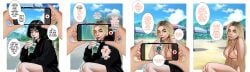bimbo bimbofication breast_expansion camera_view clare_(erasethismail) corruption erasethismail female_to_female hypnosis phone_screen reality_shift reality_warping sexuality_change transformation