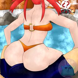 ass ferchathesalt flannery_(pokemon) human human_only pokemon pokemon_rse red_hair tagme torkoal