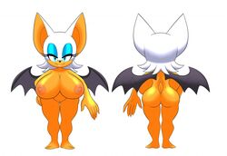 ass breasts huge_breasts nipples nude ravnic rouge_the_bat sonic_(series)