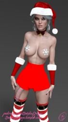 1futa 3d abs areolae big_breasts breasts cd_projekt_red christmas ciri dickgirl dickslip futa_only futanari intersex penis_through_leghole saintsgringo solo solo_futa the_witcher_(series) the_witcher_3:_wild_hunt white_hair