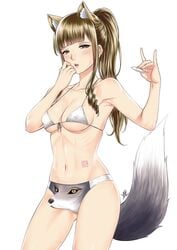 animal_ears animal_tail bikini bulge futa_only futanari intersex nut-chan original penis_in_panties tagme xtermination