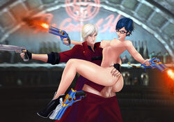 amenoosa bayonetta bayonetta_(character) bayonetta_2 crossover crossover_pairing dante death_battle devil_may_cry female high_heels straight