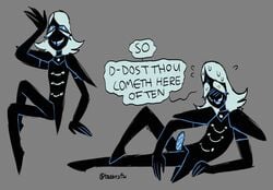 1boy deltarune flustered male no_humans rouxls_kaard solo tinybeasts