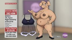 1girls 2018 5_fingers anthro ass ban'quoa_(largerest) belly big_belly big_breasts big_butt breasts clothing dorkinhorkin english_text female fur grin hair honeymono huge_breasts huge_butt humanoid_hands largerest looking_at_viewer mammal mature_female mother navel nipples nude overweight parent pussy simple_background smile solo standing text thick_thighs voluptuous wide_hips