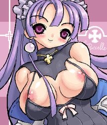 breasts dark_eclair eclair_(la_pucelle_tactics) exposed_breasts la_pucelle_tactics nippon_ichi