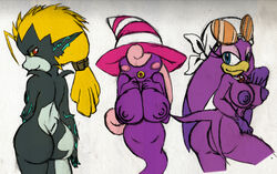 3girls anthro areola ass avian beak big_ass big_breasts big_butt bird blonde_hair blue_eyes blush breasts butt crossover erect_nipples female female_only ghost group hat headkerchief hirundinid humanoid imp imp_midna jewelry little-gray-bunny looking_at_viewer looking_back mario_(series) midna multiple_girls necklace nintendo nipples non-mammal_breasts nude paper_mario pink_hair purple_hair red_eyes sega seth65 shadow_siren smile sonic_(series) sonic_riders spirit swallow swallow_(bird) the_legend_of_zelda twili twilight_princess video_games vivian_(paper_mario) voluptuous wave_the_swallow