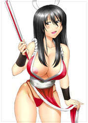 clothing cosplay female female_only genshiken human king_of_fighters large_breasts mai_shiranui mai_shiranui_(cosplay) mole mole_under_eye mole_under_mouth nipple_slip nipples oono_kanako panties solo st._rio underwear wardrobe_malfunction