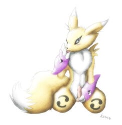 color digimon male male_only renamon solo