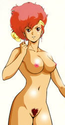 1girls 80s breasts curvaceous dark-skinned_female dark_skin dirty_pair edit female headband human kamimura_sachiko kei_(dirty_pair) large_breasts looking_at_viewer nipples nude nude_filter official_art presenting pubic_hair red_hair red_pubic_hair short_hair solo thick_thighs tomboy wide_hips