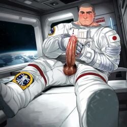 1boy animated artisticjinsky astronaut astronaut_suit balls balls_out beard_stubble big_balls big_hands big_penis black_eyes blush bulky buzz_cut clenched_teeth collecting_cum crying crying_with_eyes_open cum cum_explosion cum_fountain cum_splatter cum_string cum_trail ejaculation erection floating foreskin foreskin_folds frenulum fully_clothed futuristic gay gloves grey_hair helmet_removed holding_penis huge_cock indoors intense_orgasm japan_flag japanese jerking jewelry legs_apart long_penis male male_only married masturbation mature_male mp4 multiple_orgasms no_sound orgasm original original_character penis penis_bigger_than_head penis_out pubic_hair red_glans retracted_foreskin ring semen solo space space_station spacecraft spaceship spaceship_interior tears thick_eyebrows thick_neck thick_penis tube uncensored uncircumcised uncut unzipped veiny_hands veiny_penis video wanking weightlessness window yaoi
