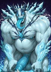 1boy ai_generated bara barazoku chubby cum drvlar gay male male_focus male_only marvel marvel_rivals monster muscular muscular_male penis snow_symbiote_venom solo venom venom_(marvel_rivals) yaoi