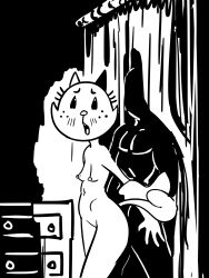 2025 ambiguous_penetration anthro bedroom black_and_white blush breasts curtains digital_drawing_(artwork) digital_media_(artwork) dog_man_(series) domestic_cat dresser duo faceless_character faceless_male felid feline felis female from_behind_position furniture grace_(dog_man) hi_res male male/female mammal monochrome muscular muscular_male nipples penetration sex small_breasts zambs