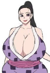 1girls 2d 2d_(artwork) 2d_artwork alternate_breast_size arms_down big_breasts black_hair black_hair_female breasts breasts_bigger_than_head clothing demon_slayer digital_drawing_(artwork) digital_media_(artwork) female female_focus female_only flat_colors hinatsuru_(kimetsu_no_yaiba) human human_female japanese japanese_clothes japanese_female kimetsu_no_yaiba large_breasts light-skinned_female light_skin looking_at_viewer momiji_(artist) mommy_milkers ponytail purple_clothing purple_eyes red_lips revealing_clothes simple_background smile smiling smiling_at_viewer solo solo_female solo_focus white_background wife